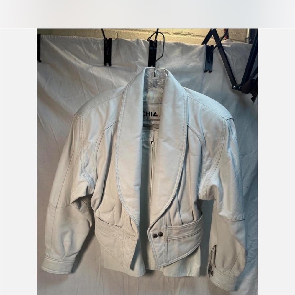 Chic White Leather Jacket
